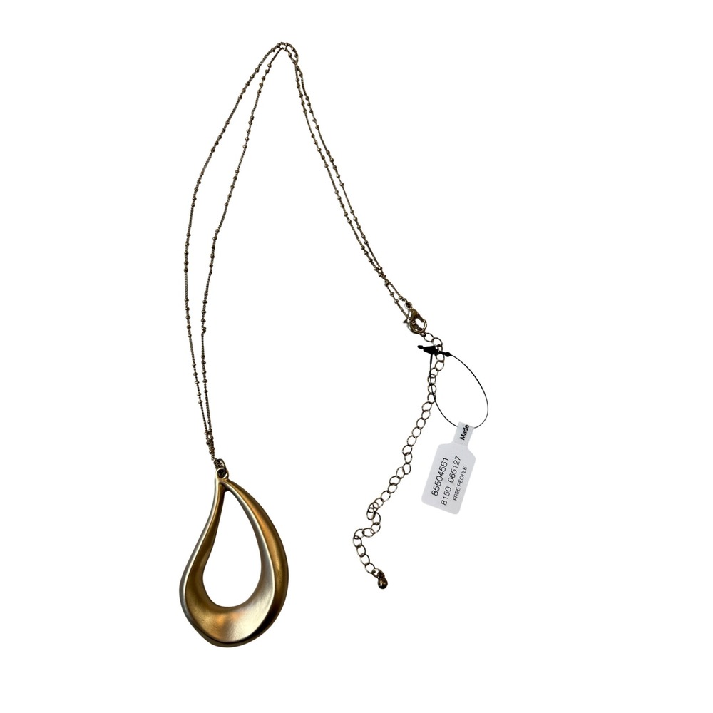 NWT Free People Sugar Teardrop Statement Necklace in gold tone